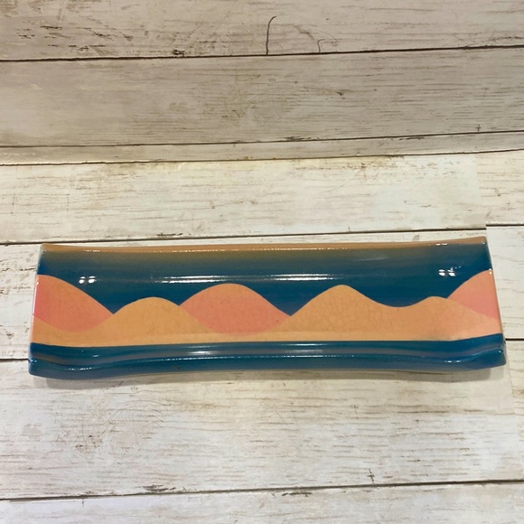 FRAN HOGAN Santa Fe NM Southwest Pottery Hand Made Serving/ Sushi Tray - Picture 3 of 7
